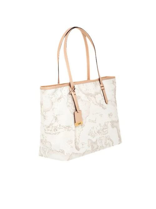 Geo White shopping bag borsa a spalla grande ALVIERO MARTINI | D0076188C0900